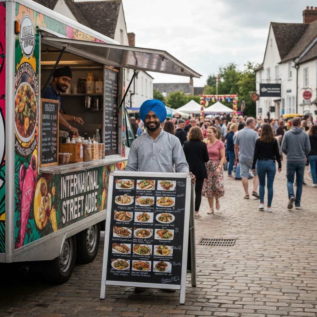 Food truck à une fête de village
