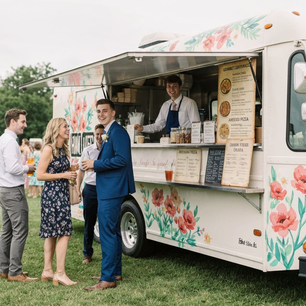 Food truck lors d'un mariage